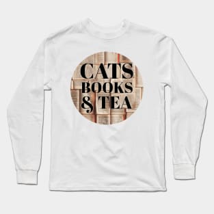 Cats, books and tea Long Sleeve T-Shirt